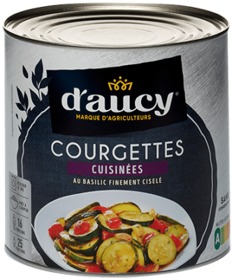 Courgettes cuisinées au basilic finement ciselé