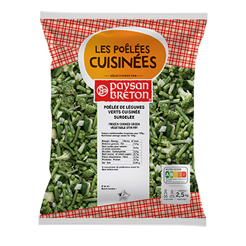Poêlée de légumes verts cuisinés Paysan Breton  