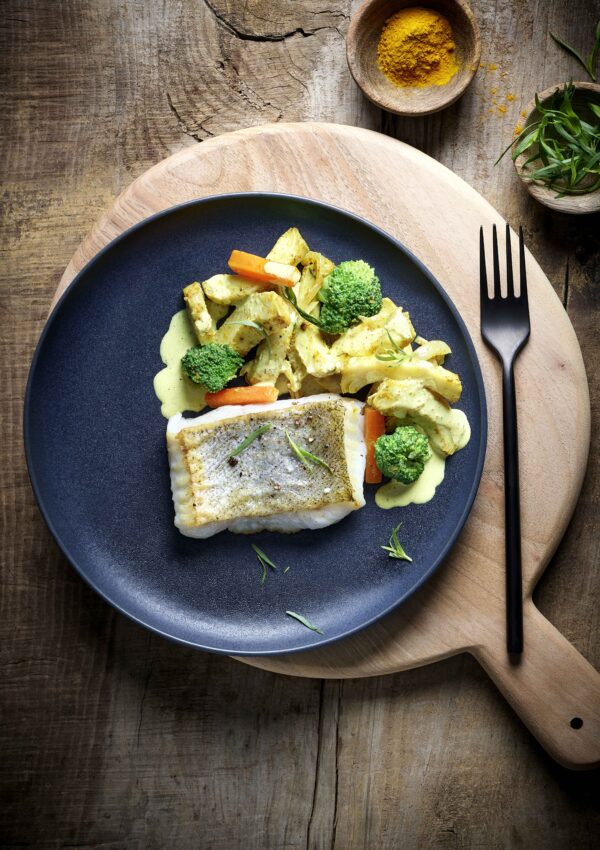 filet-lieu-fricasse-artichauts-brocolis-curry