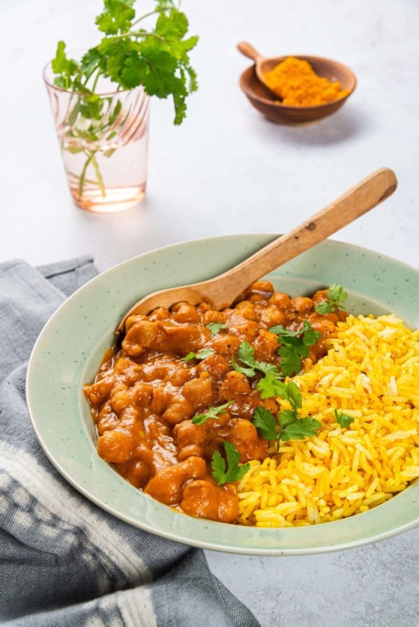 Garniture-végétale-cuisinée-à-l'indienne-recette-dahl-et-riz-safrané