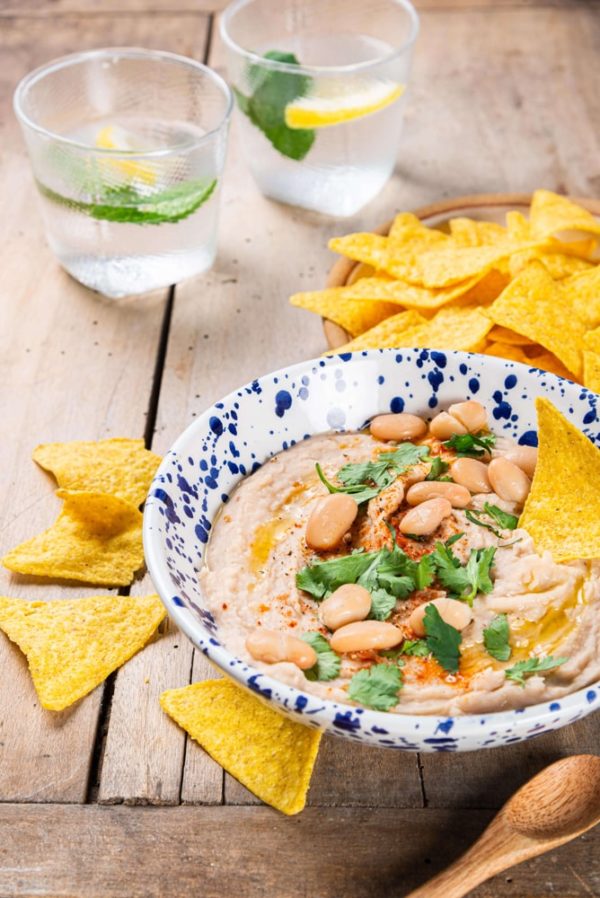 Haricots-blancs-préparés-recette-crème-de-haricots-blancs-coriandre-et-citron