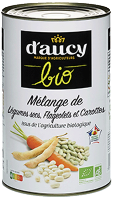 Mélange de légumes secs, flageolets et carottes BIO