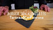Burger snack&rsquo;omelette aux poivrons jaunes