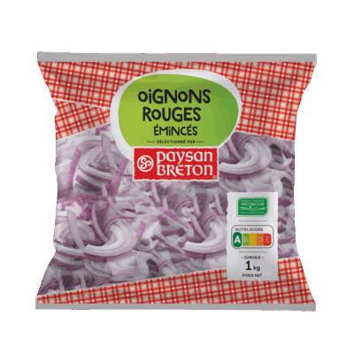 Oignons rouges émincés Veconatur Paysan Breton
