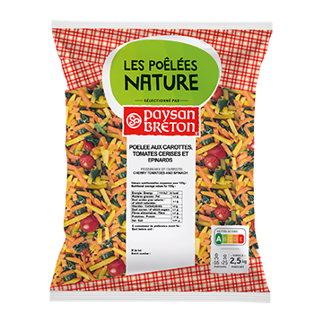 Poêlée aux Carottes, Tomates Cerises et Épinards Paysan Breton 