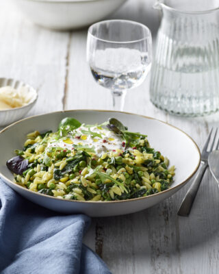 Base créative Orzo, épinards, pois cassés d'aucy EXPRESS