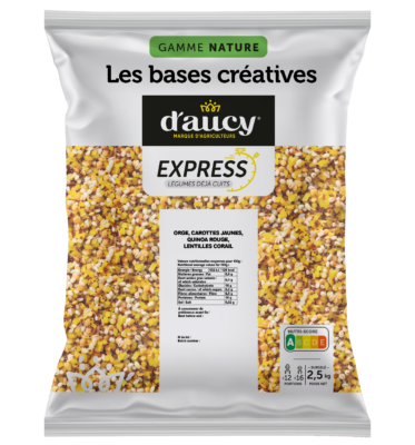 Base créative Orge, carottes jaunes, quinoa rouge, lentilles corail d'aucy EXPRESS